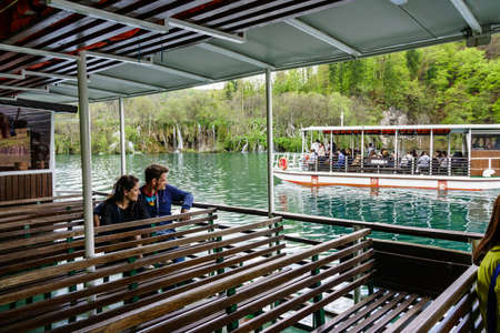 Plitvice Lakes National Park, UNESCO World Heritage, Croatia, Europeのeditorial素材