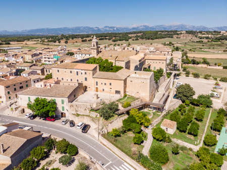 Lloret de Vistalegre, aerial view of the town, Majorca, Balearic Islands, Spain