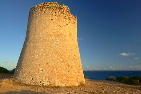 Cala Pi Tower (s.XVI-XVII).Llucmajor.Mallorca.Baleares.Spain.の写真素材