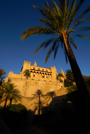 Almudaina Palace (sX). City of Palma. Majorca. Balearic Islands. Spain.のeditorial素材