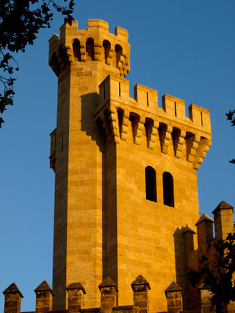 Almudaina Palace (sX). City of Palma. Majorca. Balearic Islands. Spain.のeditorial素材