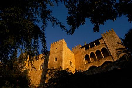 Almudaina Palace (sX). City of Palma. Majorca. Balearic Islands. Spain.のeditorial素材