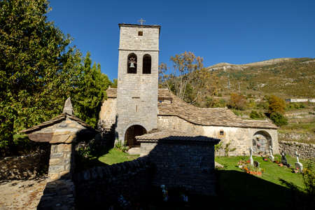 NerÃ­n church, Fortified Religious Building, Huesca, Aragon, Pyrenees mountain range, Spain