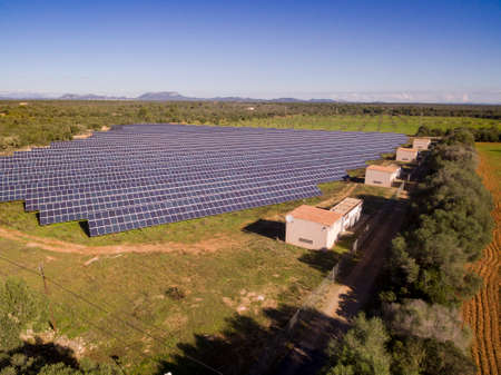 Solar photovoltaic park Marina de llucmajor, Majorca, balearic islands, spain, europe