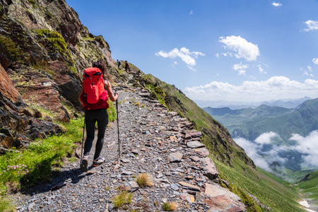Pas de l Escalette, Aran Valley, Pyrenean mountain range, Spainのeditorial素材