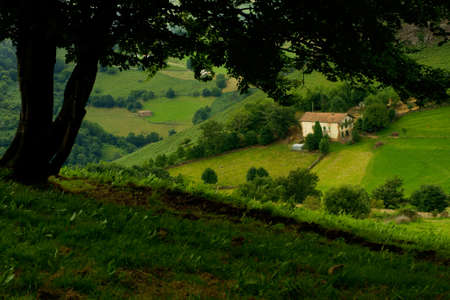 Hermitage of Santa Engracia. Elizondo. Long distance footpath GR11. Baztan. Pyrenean mountain range....