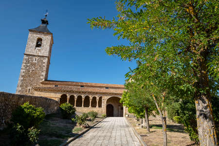 Church of Santa Cristina, Romanesque 12th century, Barca, Soria, autonomous community of Castilla y LeÃ³n, Spain, Europeの写真素材