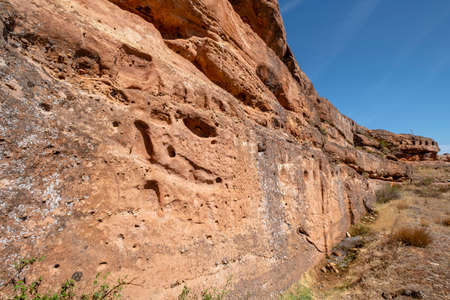 residential building, Tiermes archaeological site, Soria, autonomous community of Castilla y...