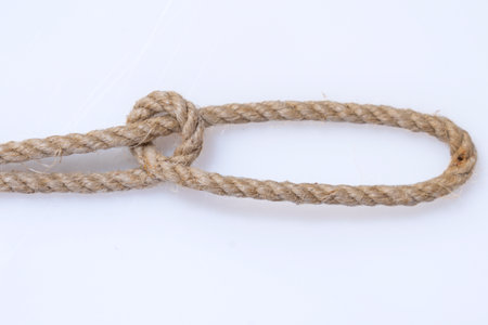 rope forming a tie knot ,Balearic islands, Spain