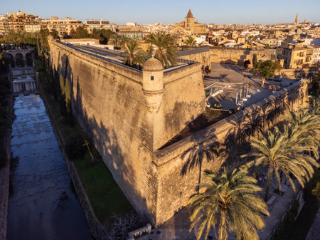 Es Baluard Museu d Art Contemporani, - Renaissance bastion of Sant Pere,16th century -,palma, Mallorca, Balearic Islands, Spainのeditorial素材