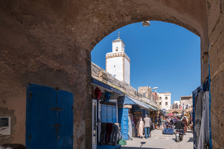 Surroundings of the Ben Youssef Mosque, Essaouira, morocco, africaのeditorial素材