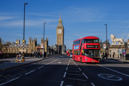 Westminster Bridge, London, England, Great Britainのeditorial素材