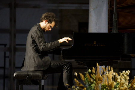 Can Ãakmur, solo piano concert, Brahms PollenÃ§a festival, Majorca, Balearic Islands, Spainのeditorial素材