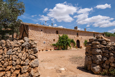 Can Garra Seca, Â«CamÃ­ de sa TorreÂ», municipality of Llucmajor, Mallorca, Balearic Islands, Spainの写真素材