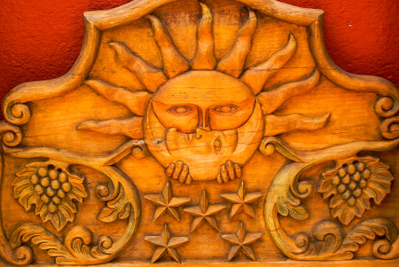 Wood carving. Mercado deTzintzuntzan. State of MicchoacÃ¡n.Mexico.の写真素材