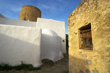 BalÃ fia (Town of BalÃ fia).Ibiza.Islas Pitiusas.Baleares.Spain.の写真素材