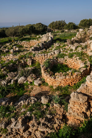 So na CaÃ§ana sanctuary village, Alaior, Menorca, Balearic Islands, Spainの写真素材