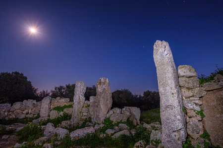 So na CaÃ§ana sanctuary village, Alaior, Menorca, Balearic Islands, Spainの写真素材