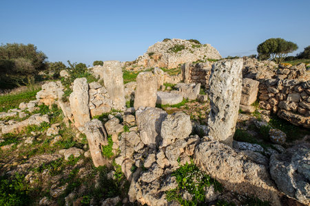 So na CaÃ§ana sanctuary village, Alaior, Menorca, Balearic Islands, Spainの写真素材