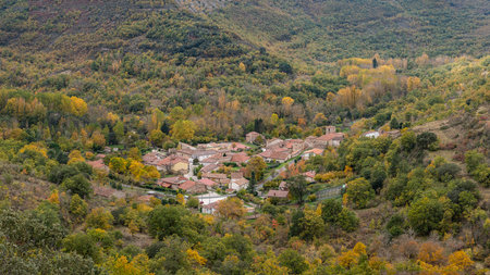 Escalada village, Burgos municipality of Valle de Sedano, Spainの写真素材