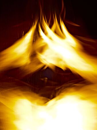 Burning flame close-up, may be used as backgroundの写真素材