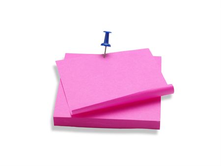 sticky note held by a pushpin.の写真素材
