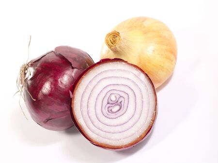 Ripe tasty onion on bright background. Is not isolate imageの写真素材