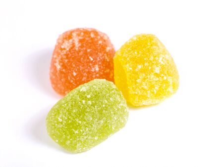 Fruit jelly under the sugar with shadows. Is not isolated imageの写真素材