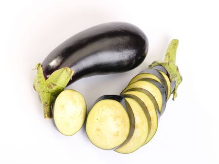 aubergines with shadows. is not isolated imageの写真素材