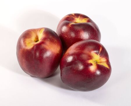 Few ripe peach with drop shadows. Is not isolated imageの写真素材