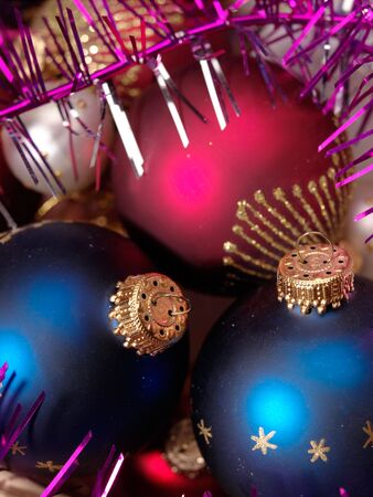 decoration balls as Christmas backgroundの写真素材