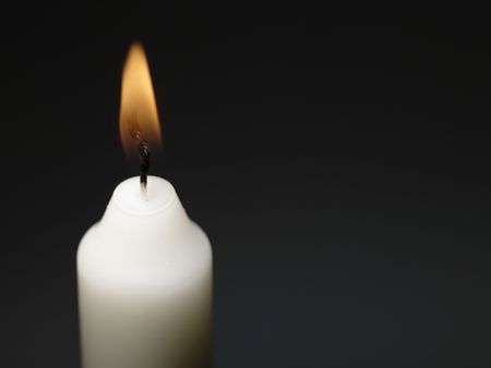 burning candle close up shotの写真素材