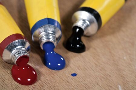 Art still life on the wooden paletteの写真素材