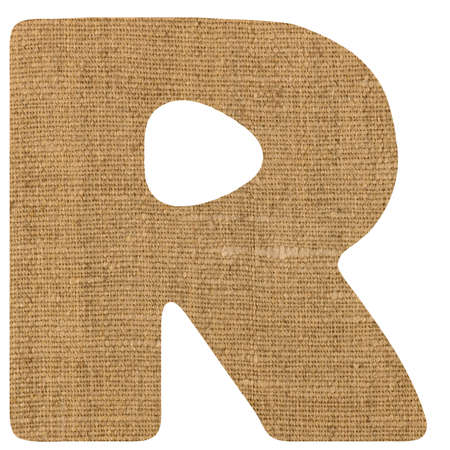 kiddy letters from  sackcloth background alphabetの写真素材