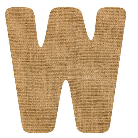 kiddy letters from  sackcloth background alphabetの写真素材