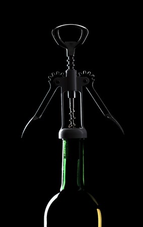 wine still life over deep black backgroundの写真素材