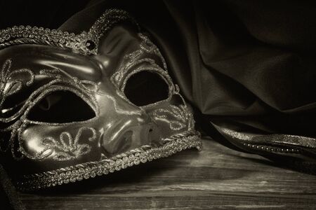 Still life with Venetian carnival mask. の写真素材
