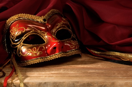 Still life with Venetian carnival mask. の写真素材