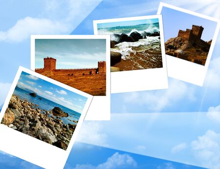 Summer time, abstract travel backgroundsのeditorial素材