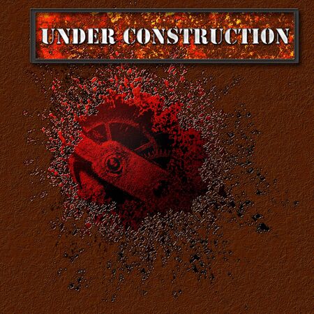 Under construction  Web page abstract grunge backgroundsの写真素材
