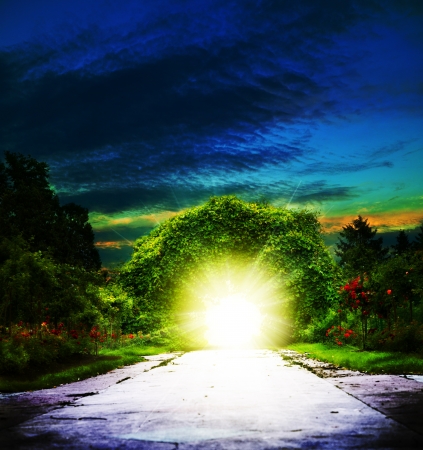Portal to Eden  Abstract spiritual backgroundsの写真素材