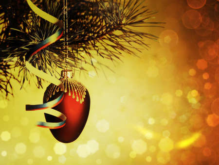 Xmas decorations with beauty bokeh, abstract backgroundsの写真素材
