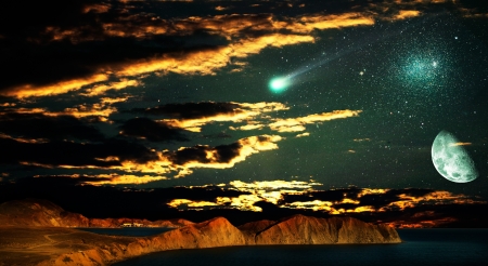 Strange world nights. Fantasy wallpapersの写真素材