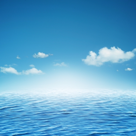 Sky and ocean. Abstract natural backgroundsの写真素材