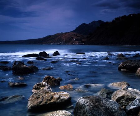 Dramatic evening on the Black Sea, abstract natural wallpepersの写真素材