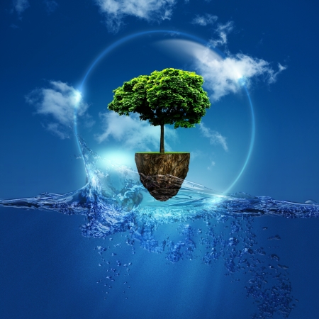 World into the bubble  Abstract natural backgrounds for your designの写真素材