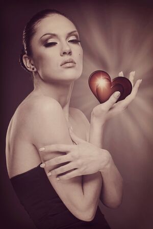 You could take my heart away. Female dramatic portraitの写真素材