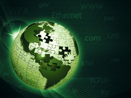 Global information network, abstract techno backgroundsの写真素材
