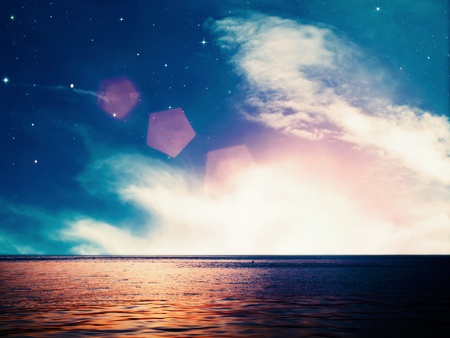 Dreamy ocean, abstract environmental backgroundsの写真素材