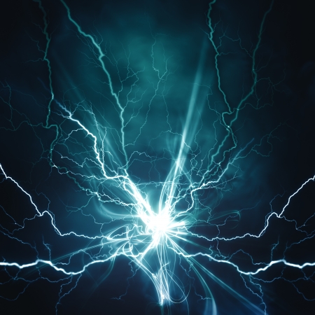 Electric lighting effect, abstract techno backgrounds for your design の写真素材